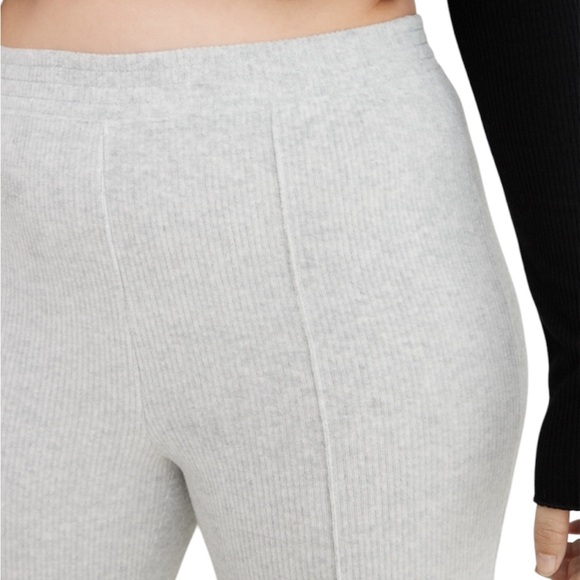 Aerie Groove On Ribbed Velour Flare Pants in Gray - Picture 2 of 12